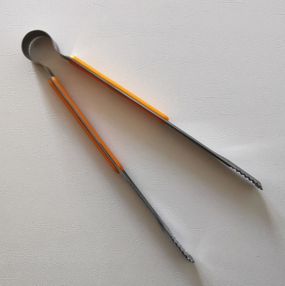 Stainless steel kitchen tongs length 10" - Picture 2 of 5